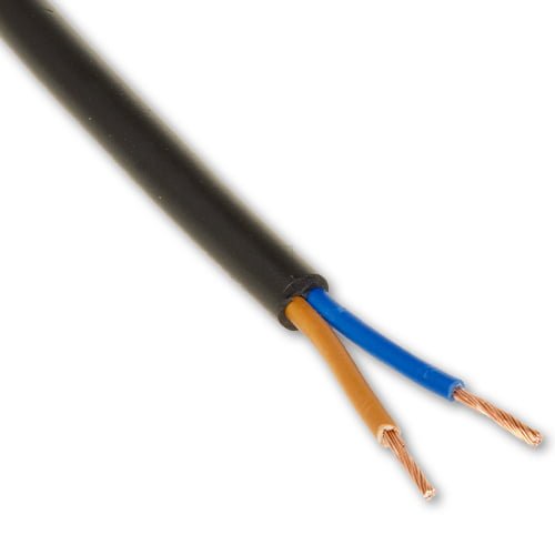2 X 1MM2 - Rond Installatie Draad - VMVL Zwart - Outledtl.nl